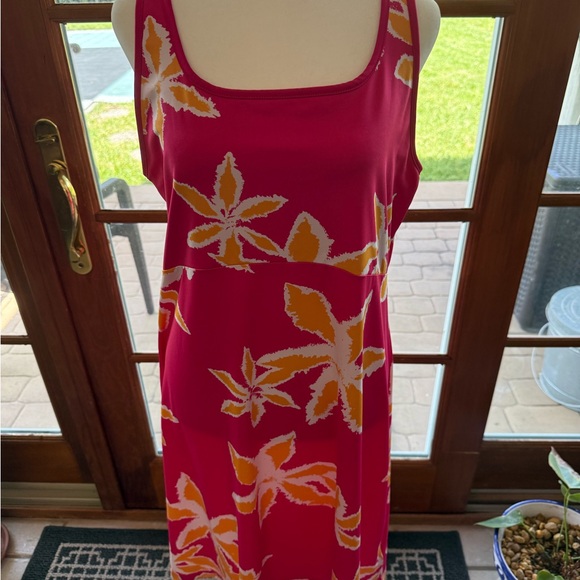 Columbia Omni Freeze Floral sleeveless, Pink and Orange Dress - Picture 2 of 2